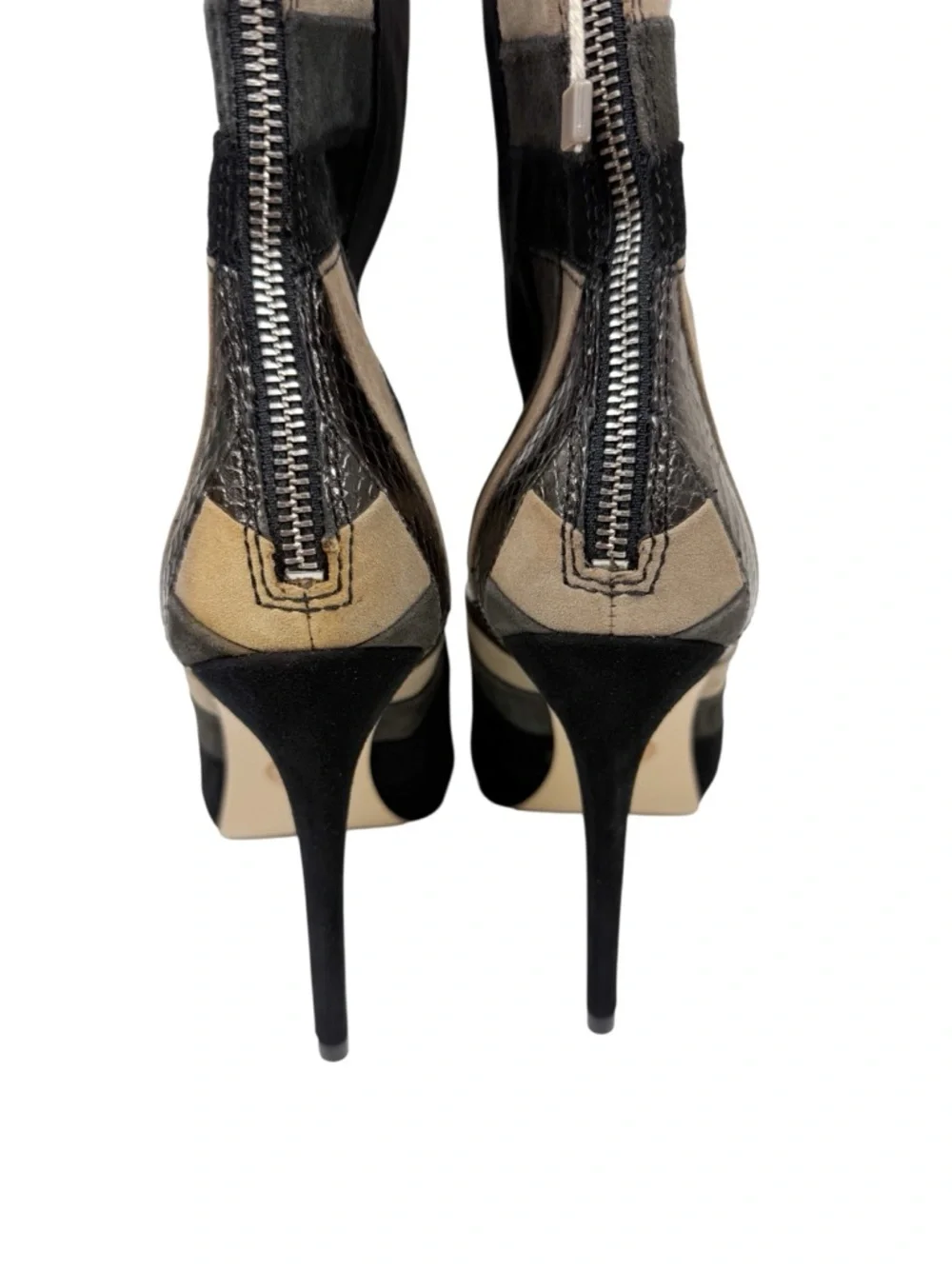 Michael Michael Kors Rosamond Suede Patchwork Stiletto Booties Boots Size 9
